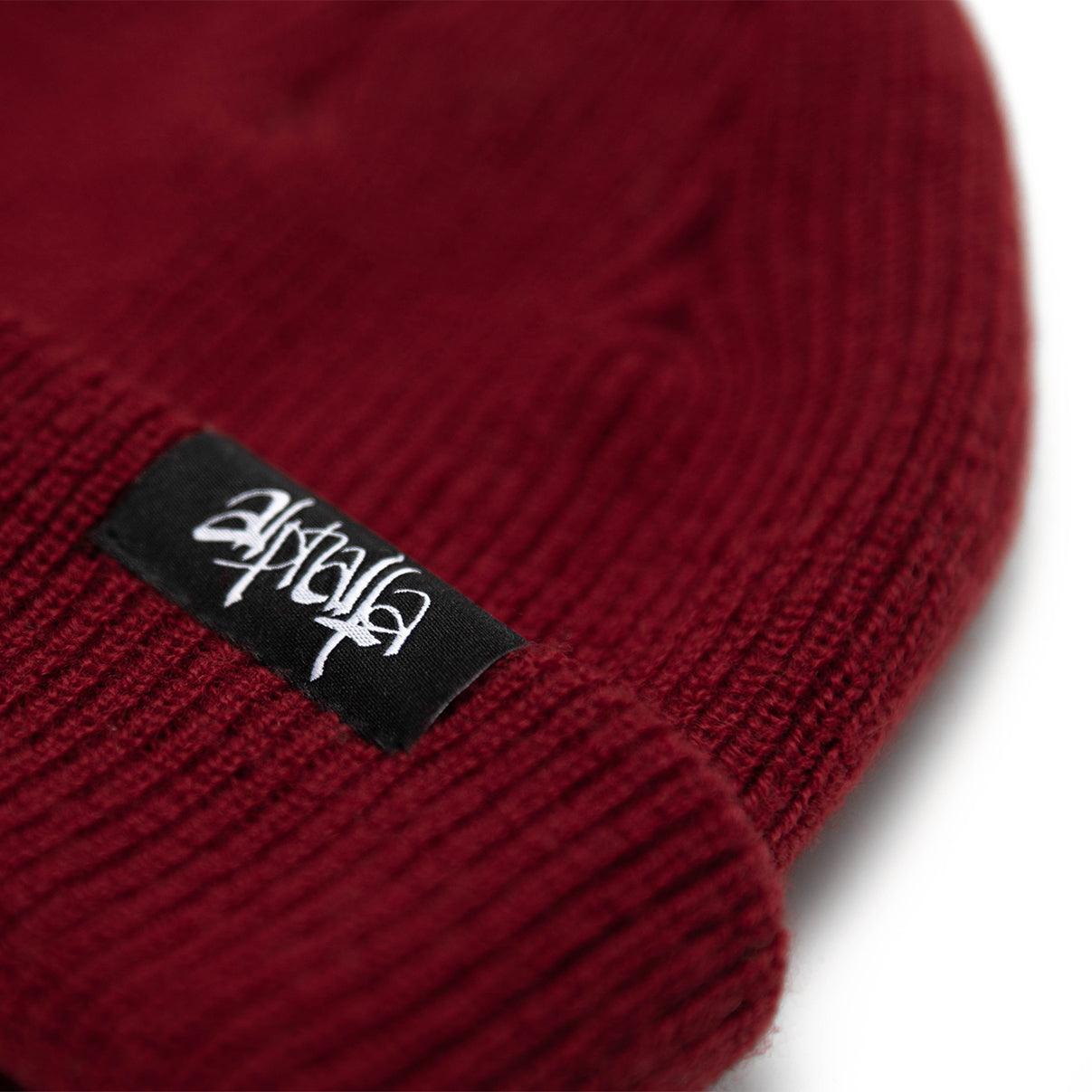 Alphalfa Evart Beanie-dark red