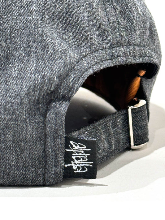 5 Panel low profile-black bleached/washed