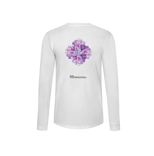ALPHALFA LONGSLEEVE OCCIDENT FLOWERS-WHITE