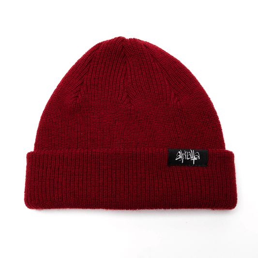Alphalfa Evart Beanie-dark red